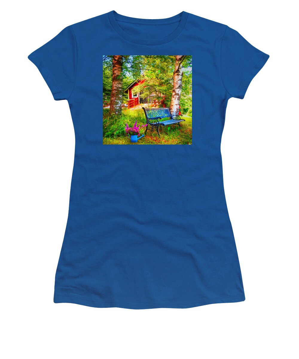 Barn Women's T-Shirt featuring the photograph Come Back Home Painting by Debra and Dave Vanderlaan
