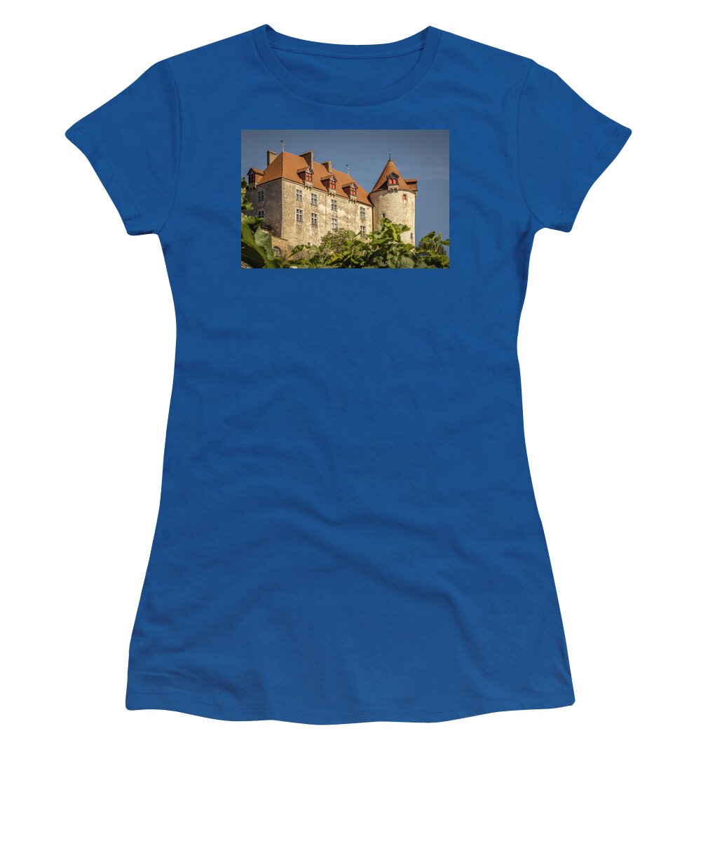 Castle Women's T-Shirt featuring the photograph Gruyeres Castle by Pavel Melnikov