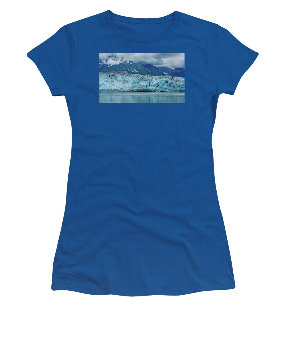 Frozen Women's T-Shirt featuring the photograph Hubbard Glacier by Marcy Wielfaert