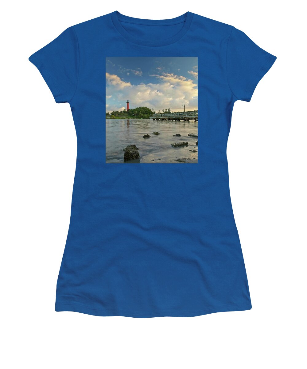 Lighthouse Women's T-Shirt featuring the photograph Jupiter Lighthouse by Steve DaPonte