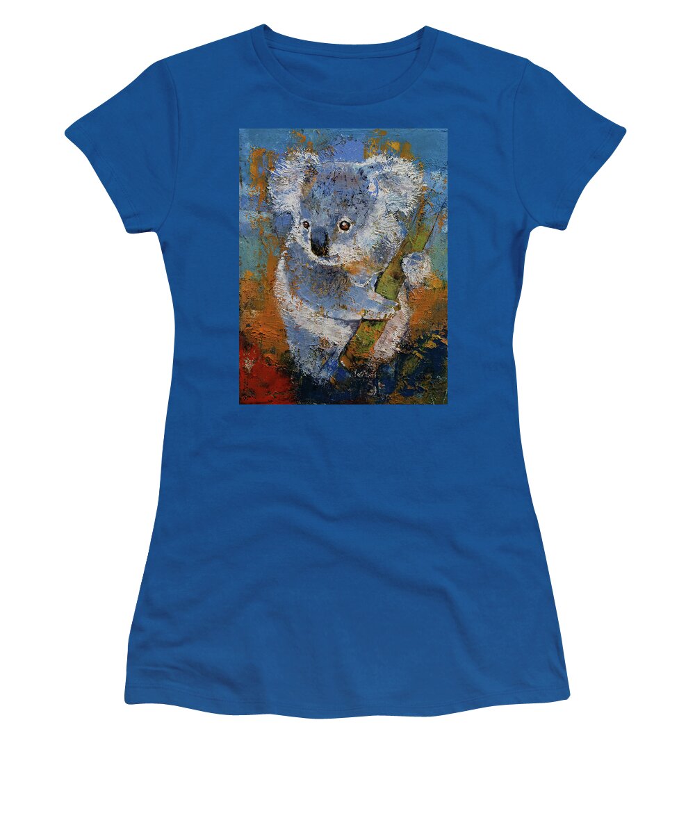 Baby Women's T-Shirt featuring the painting Koala by Michael Creese