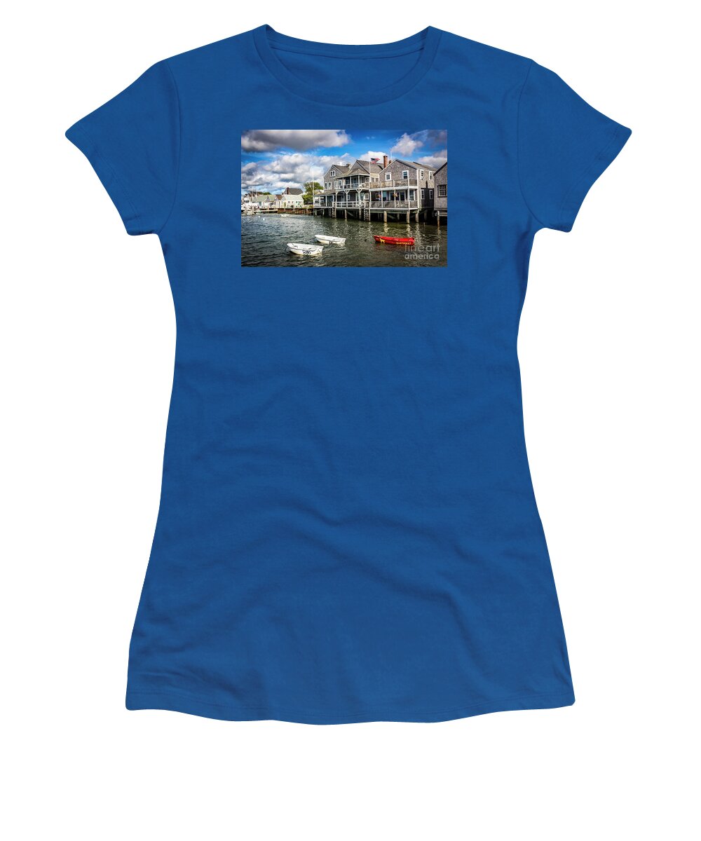 Nantucket Women's T-Shirt featuring the photograph Nantucket Harbor Series 7162 by Carlos Diaz