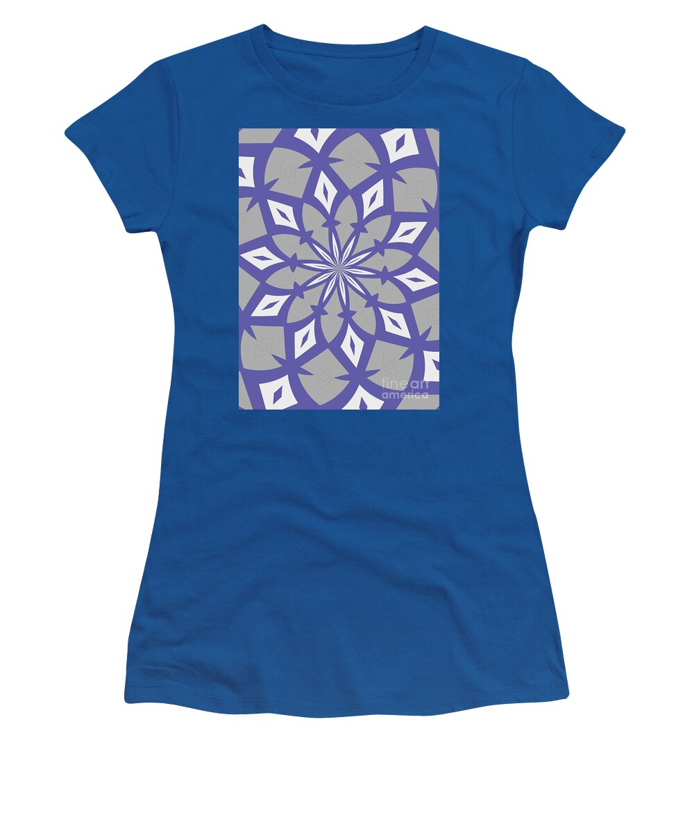 Grey Women's T-Shirt featuring the painting Ornament Number 12 by Alex Caminker