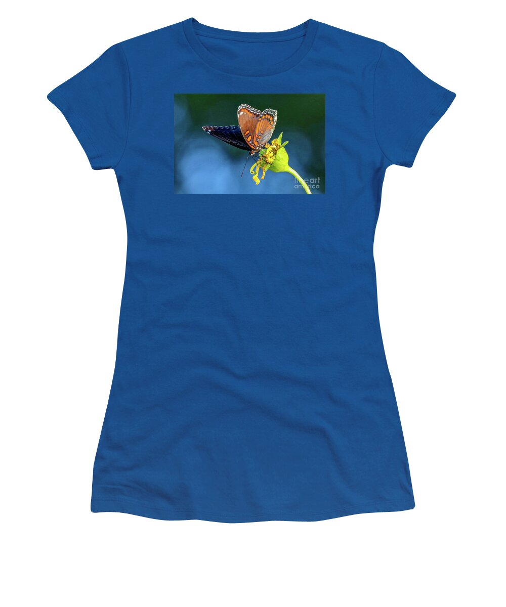 Red-spotted Purple Butterfly Women's T-Shirt featuring the photograph Red-spotted Purple Butterfly by Susan Rydberg