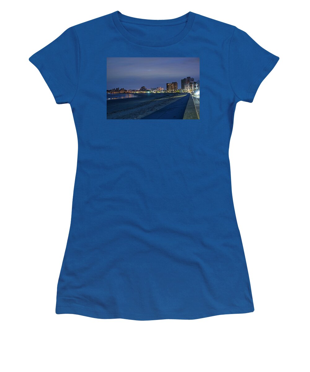 Revere Women's T-Shirt featuring the photograph Revere Beach Summer Evening Revere MA by Toby McGuire