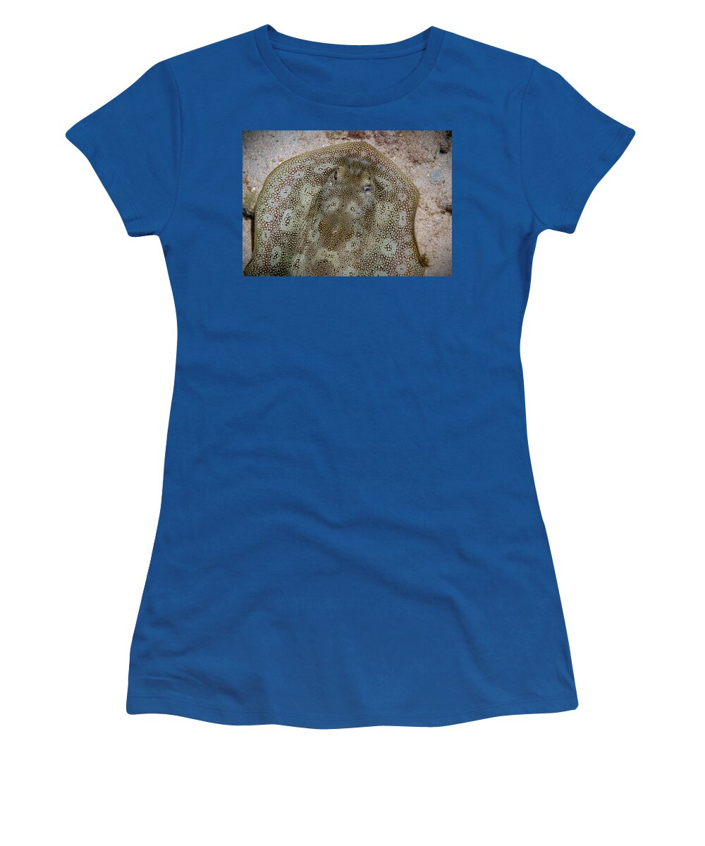 Jean Noren Women's T-Shirt featuring the photograph Round Stingray Eyes by Jean Noren