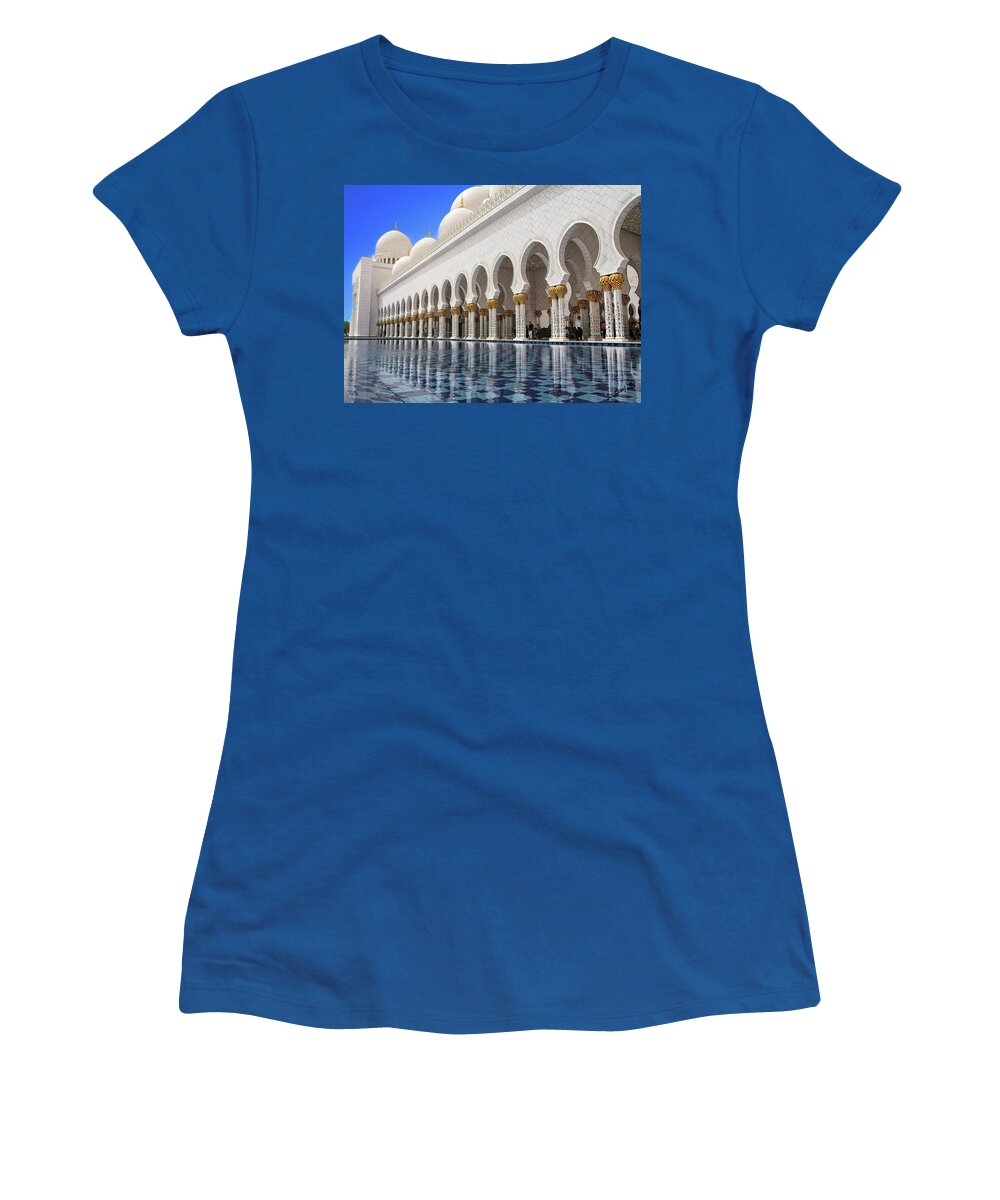 Sheikh Zayed Mosque Women's T-Shirt featuring the photograph Sheikh Zayed Grand Mosque 2 by Bearj B Photo Art