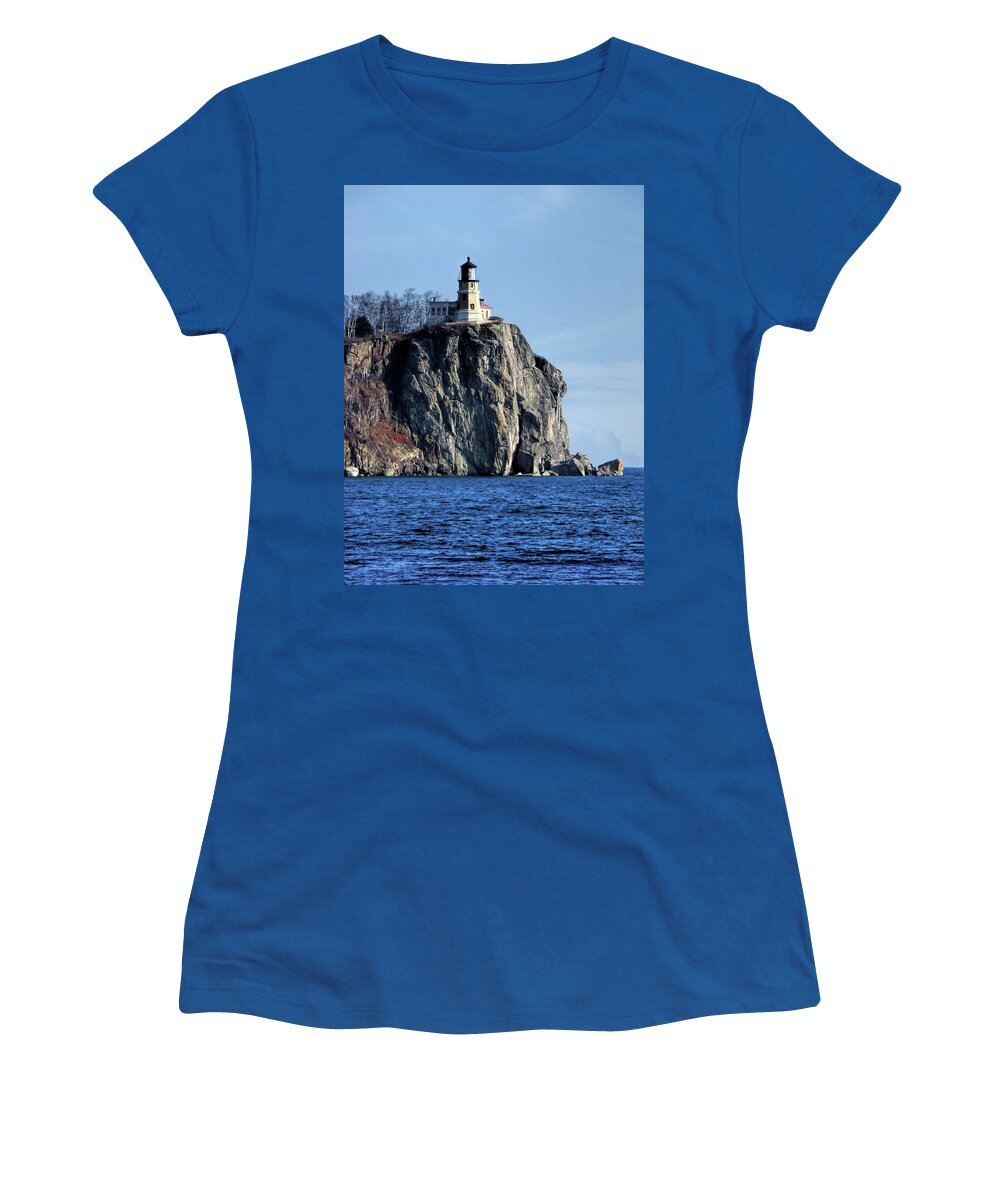 Split Rock Lighthouse Women's T-Shirt featuring the photograph Split Rock Lighthouse by Phyllis Taylor
