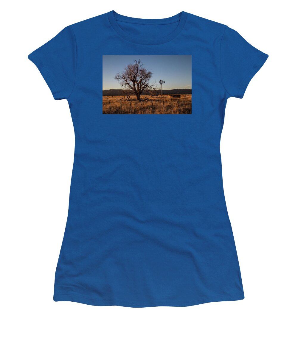 Gold Hour Women's T-Shirt featuring the photograph Sunset at Brooks Ranch Rd. by Joe Kopp