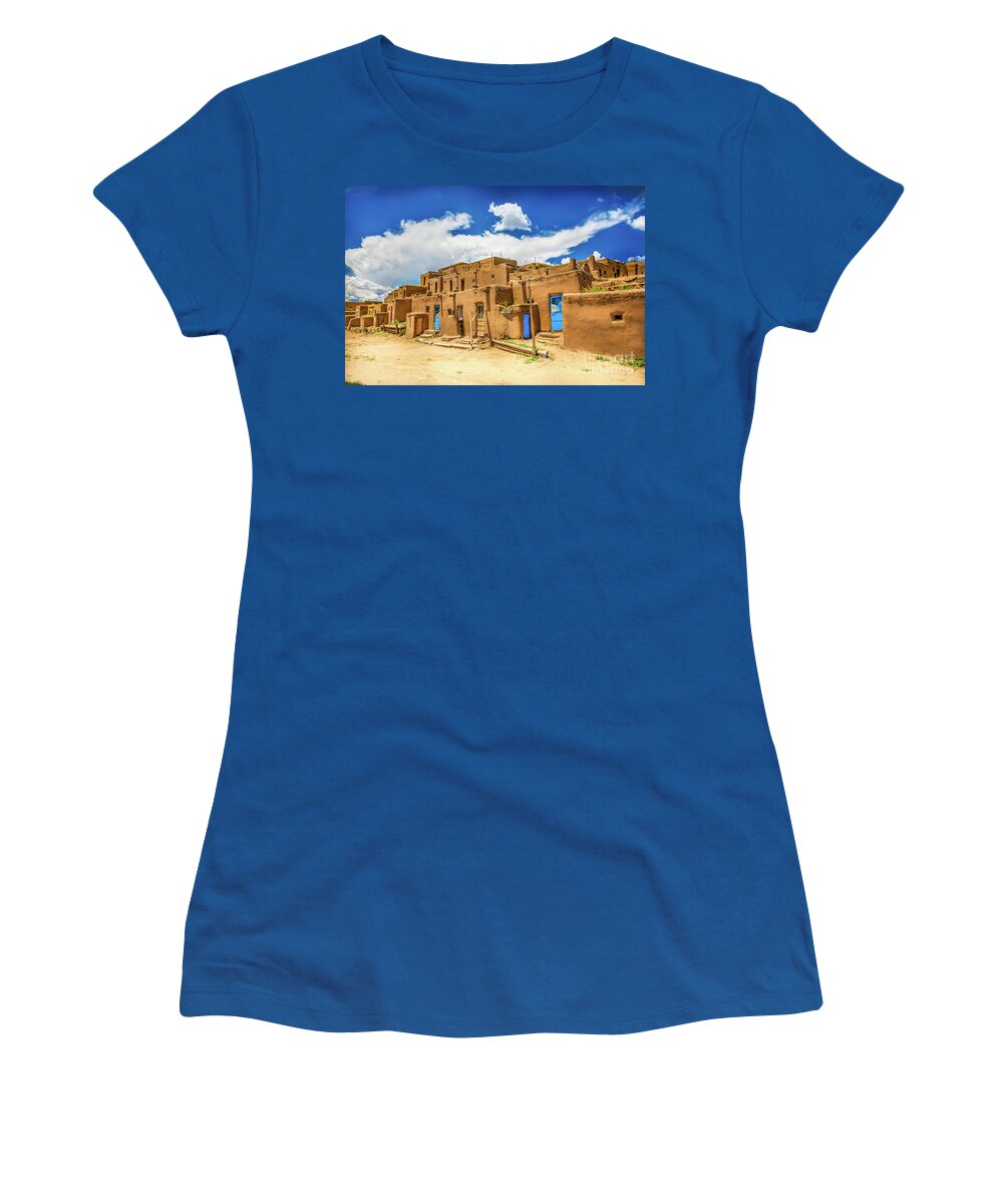 Photographs Women's T-Shirt featuring the photograph Taos Pueblo, New Mexico by Felix Lai