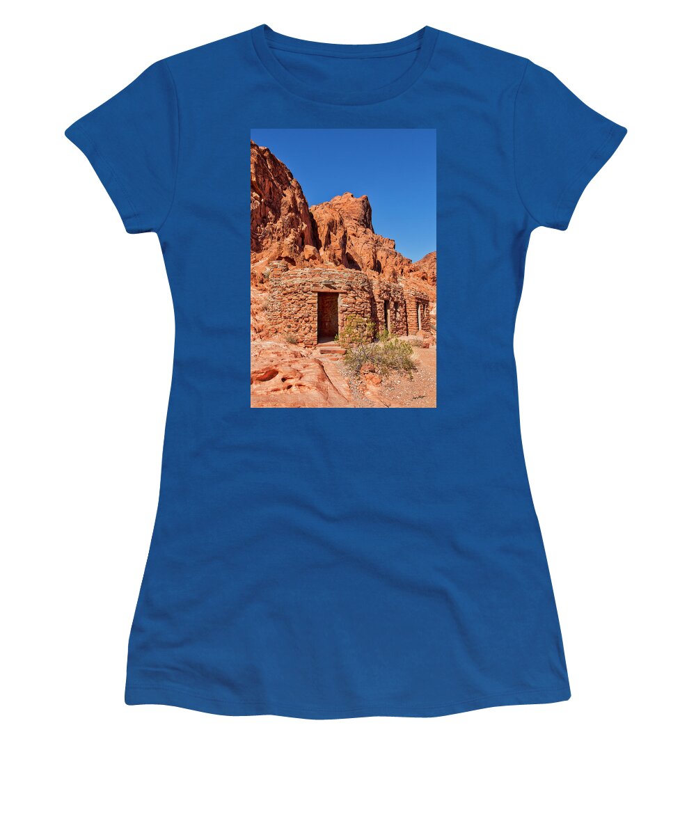 Valley Of Fire State Park Women's T-Shirt featuring the photograph The Cabins by Jurgen Lorenzen