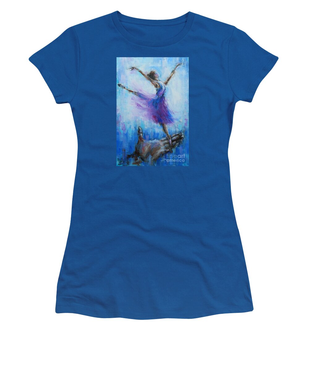 Dance Women's T-Shirt featuring the painting Tiny Dancer by Dan Campbell