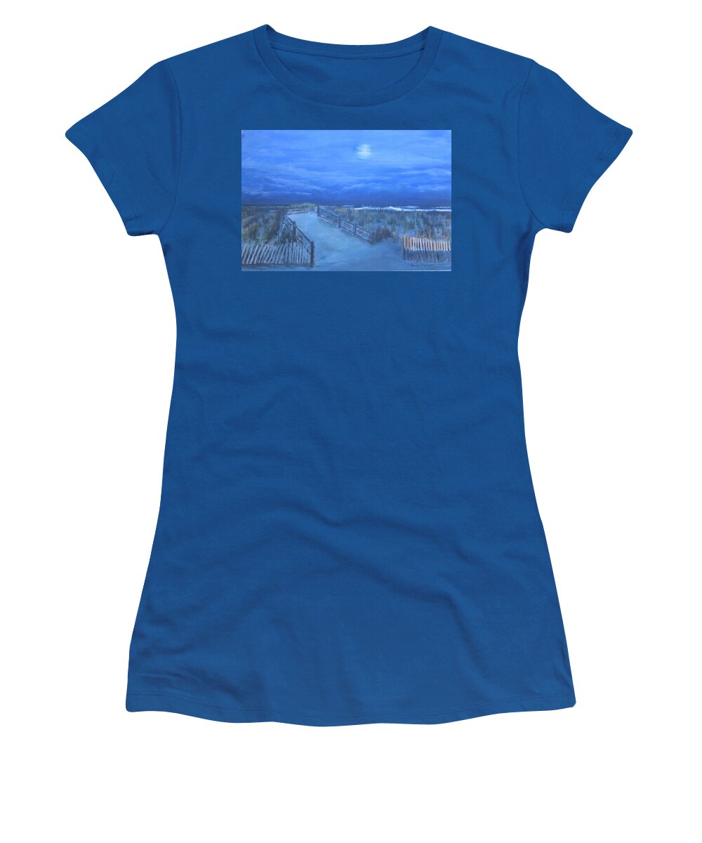 Acrylic Women's T-Shirt featuring the painting Twilight by Paula Pagliughi