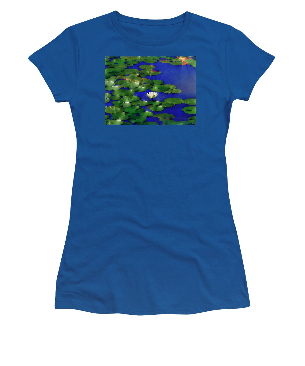 Zen Women's T-Shirt featuring the digital art Water Lily Watercolor III by Marianne Campolongo
