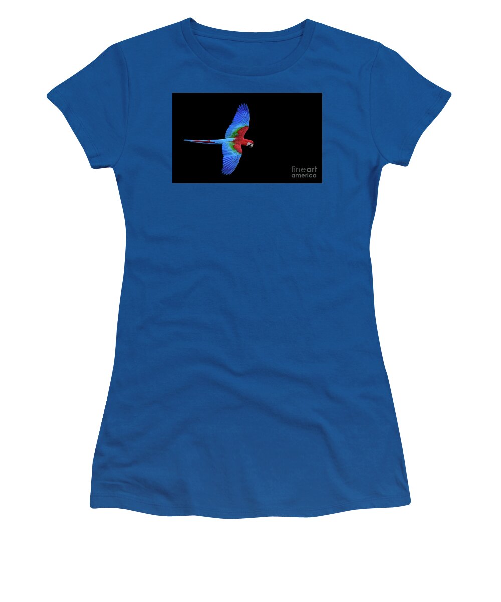 Brazil Women's T-Shirt featuring the photograph Red and Green Macaw by Patrick Nowotny