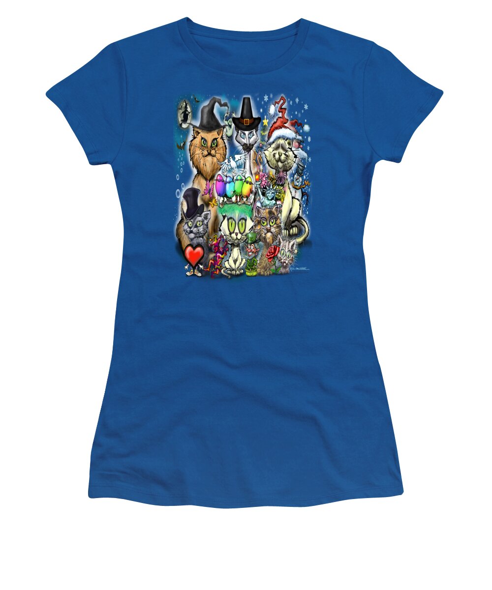Seasons Greetings Women's T-Shirt featuring the digital art Holidays Mash Up by Kevin Middleton