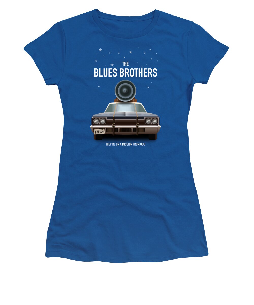 Movie Poster Women's T-Shirt featuring the digital art The Blues Brothers - Alternative Movie Poster #1 by Movie Poster Boy