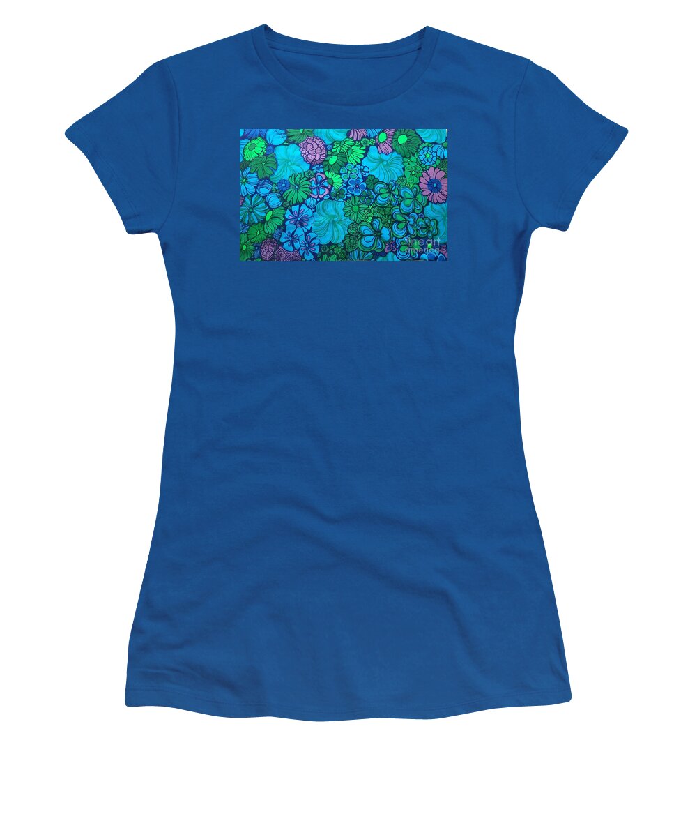 Flower Women's T-Shirt featuring the photograph Flower power rock poster by Action