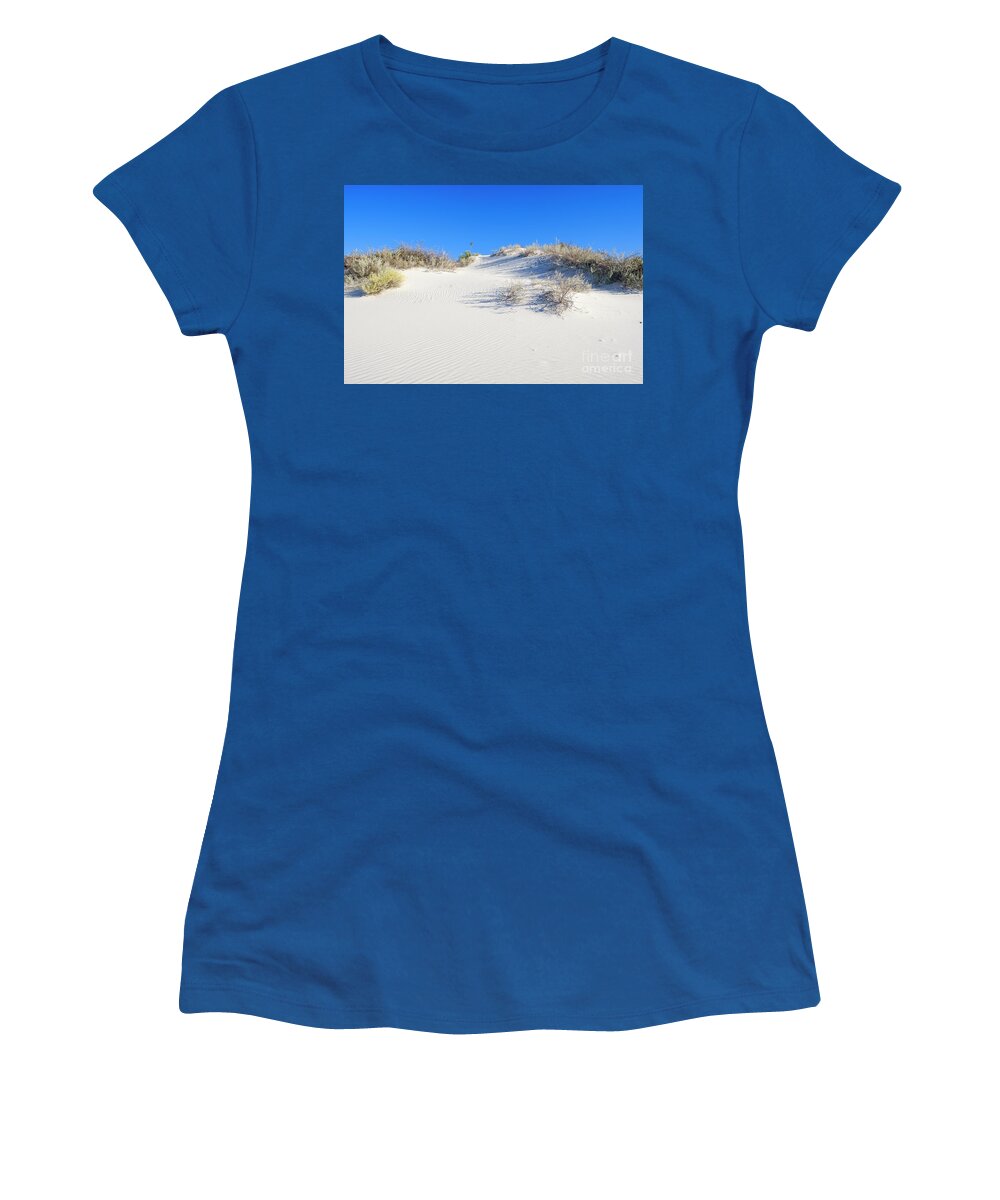 Chihuahuan Desert Women's T-Shirt featuring the photograph White Sands Gypsum Dunes #5 by Raul Rodriguez