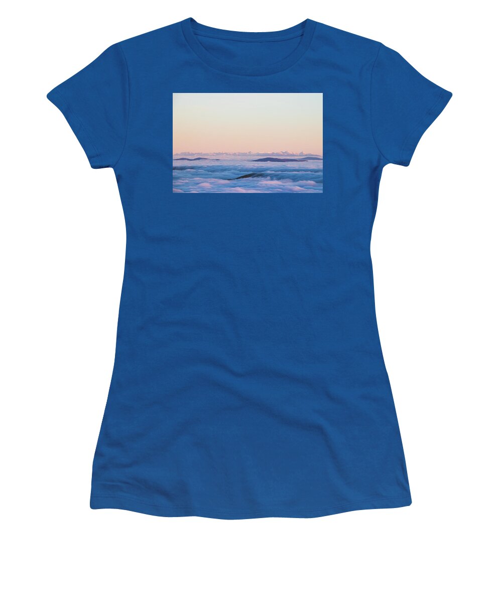 Transportation Women's T-Shirt featuring the photograph Above clouds and sunset - High Tatras, Slovakia by Vaclav Sonnek