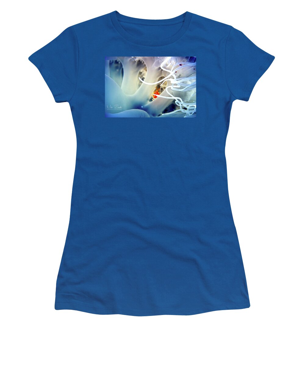  Women's T-Shirt featuring the photograph Abstract Jellyfish by Meir Ezrachi