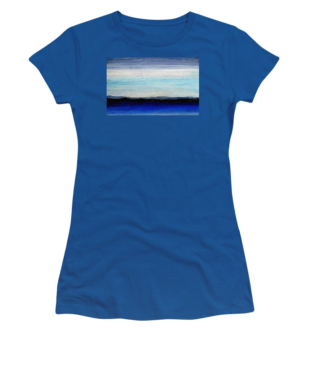Abstract Landscape Women's T-Shirt featuring the painting Abstract Landscape No.9 by Wolfgang Schweizer