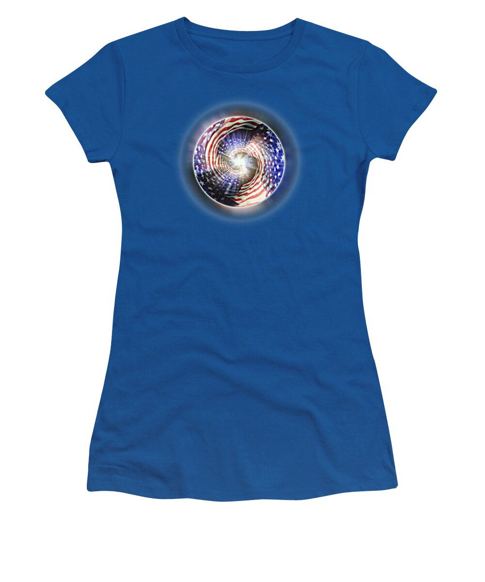 Sun Women's T-Shirt featuring the digital art America's Spiral by David Manlove