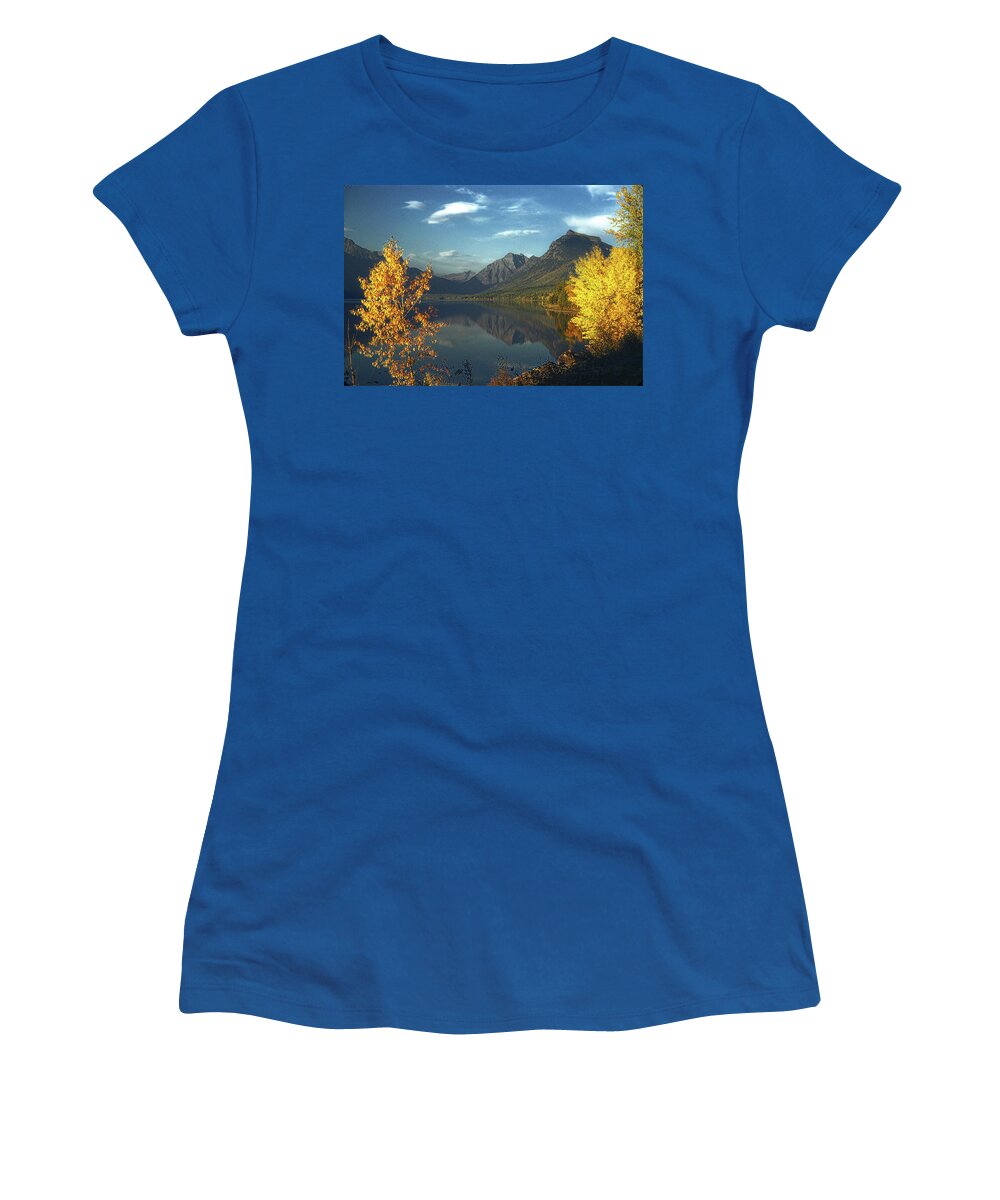 Lake Women's T-Shirt featuring the photograph Autumn Lake Reflections by Russel Considine