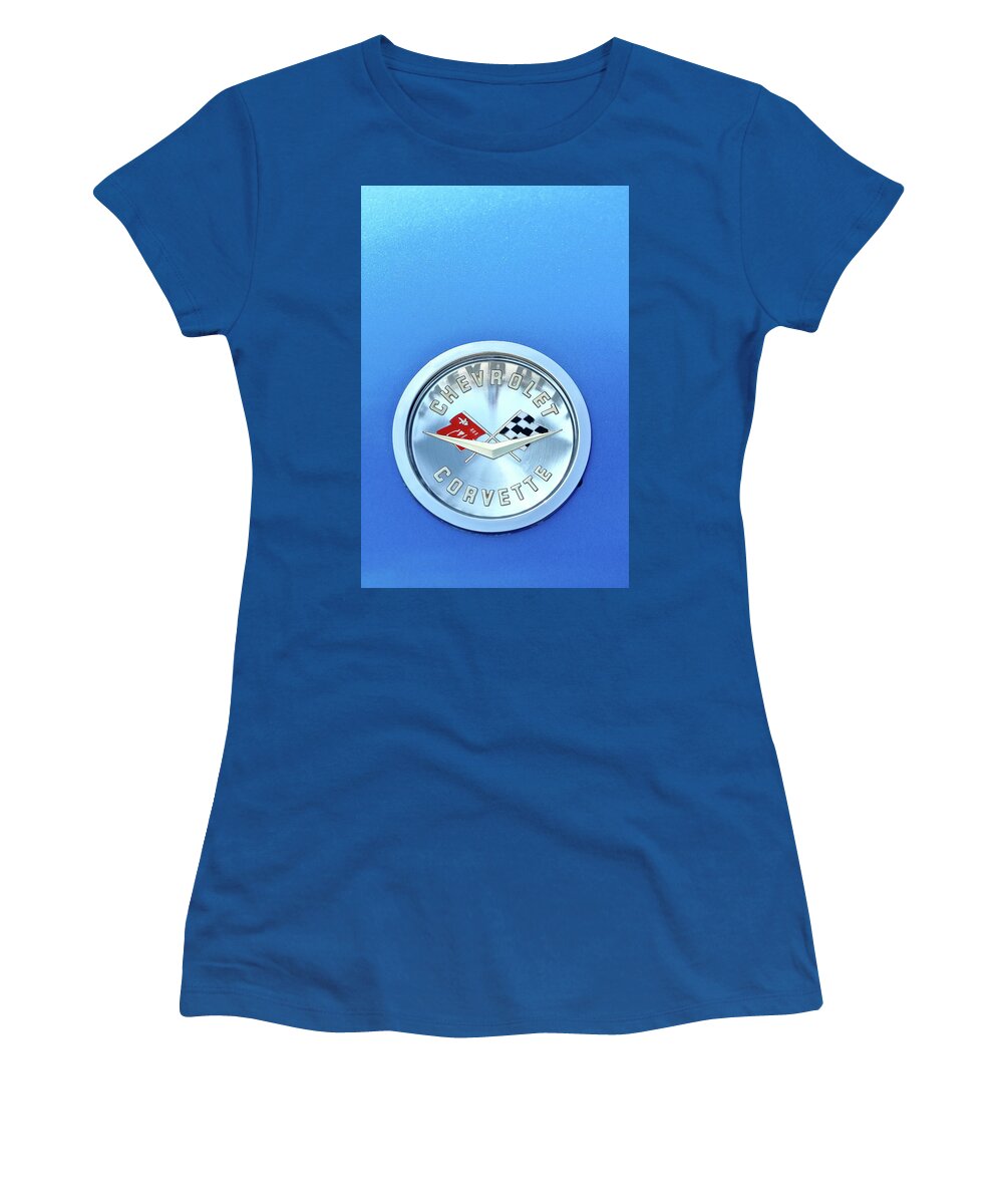 Corvette Women's T-Shirt featuring the photograph Badge of Distinction by Lens Art Photography By Larry Trager
