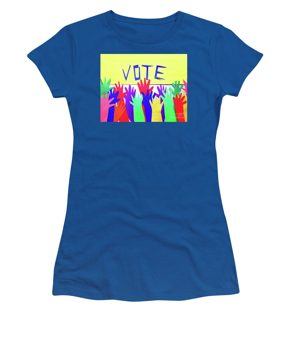 Vote Women's T-Shirt featuring the photograph Be Counted VOTE by Karen Adams
