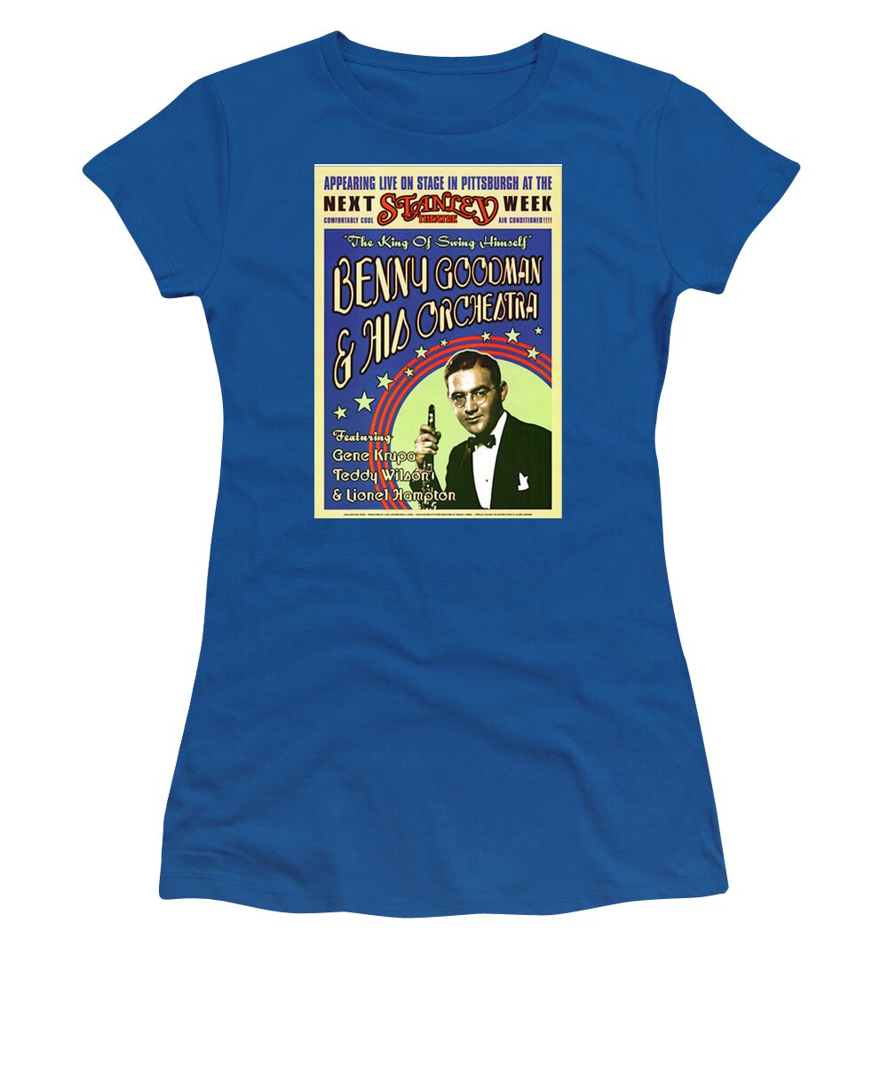 Benny Goodman Women's T-Shirt featuring the photograph Benny Goodman Orchestra by Imagery-at- Work