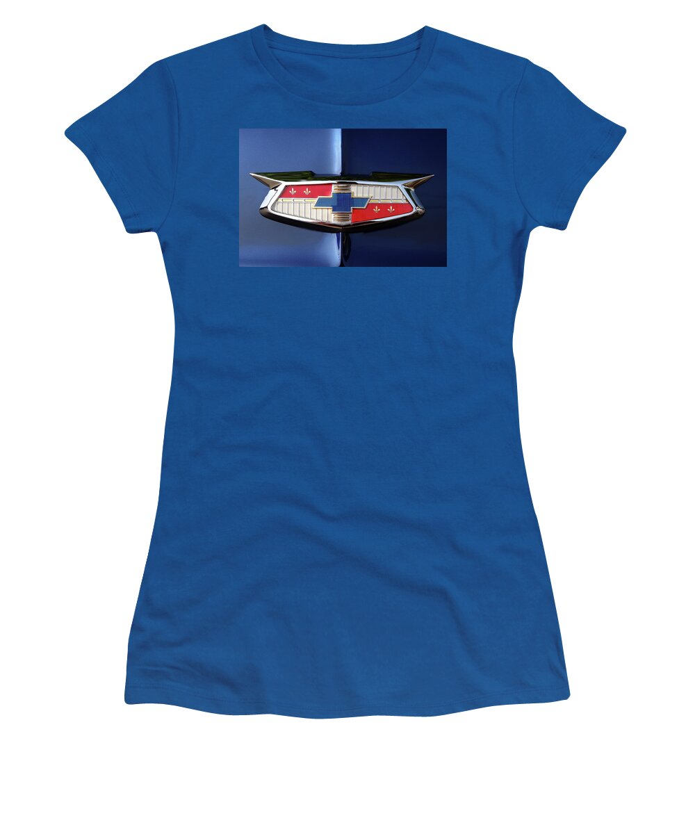 Chevy Women's T-Shirt featuring the photograph Blue Bow Tie by Lens Art Photography By Larry Trager