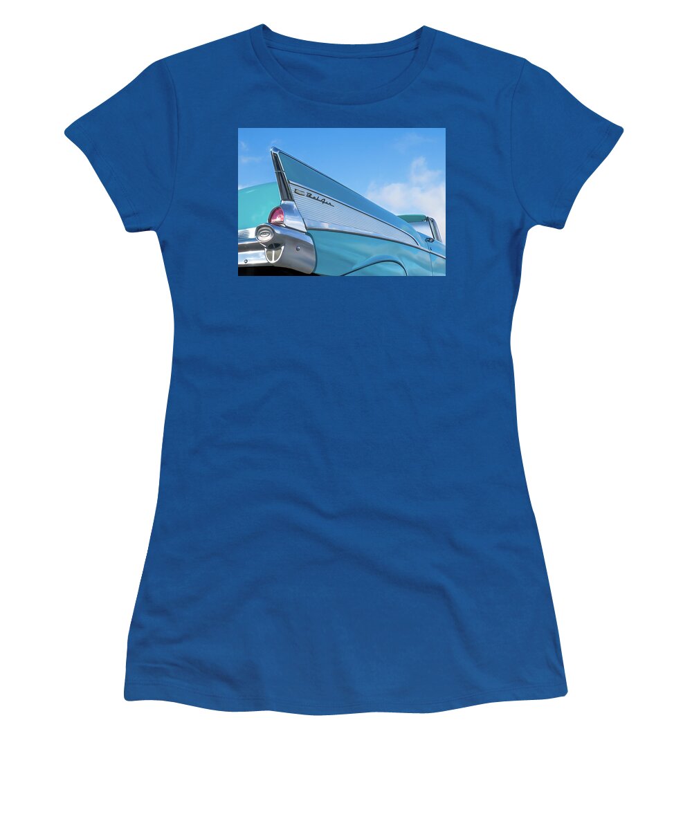 Chevrolet Women's T-Shirt featuring the digital art Blue Fin by Douglas Pittman