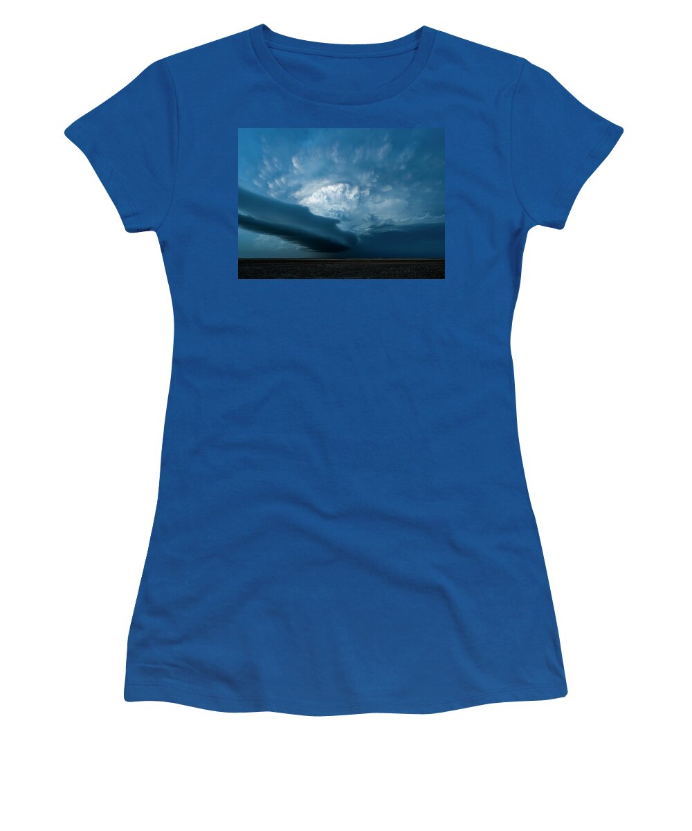 Supercell Women's T-Shirt featuring the photograph Blue Hour Beauty by Marcus Hustedde