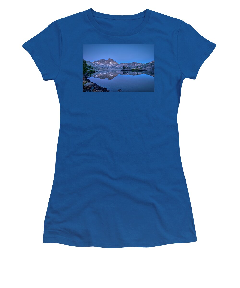 Landscape Women's T-Shirt featuring the photograph Blue Hour in Garnet Lake by Romeo Victor