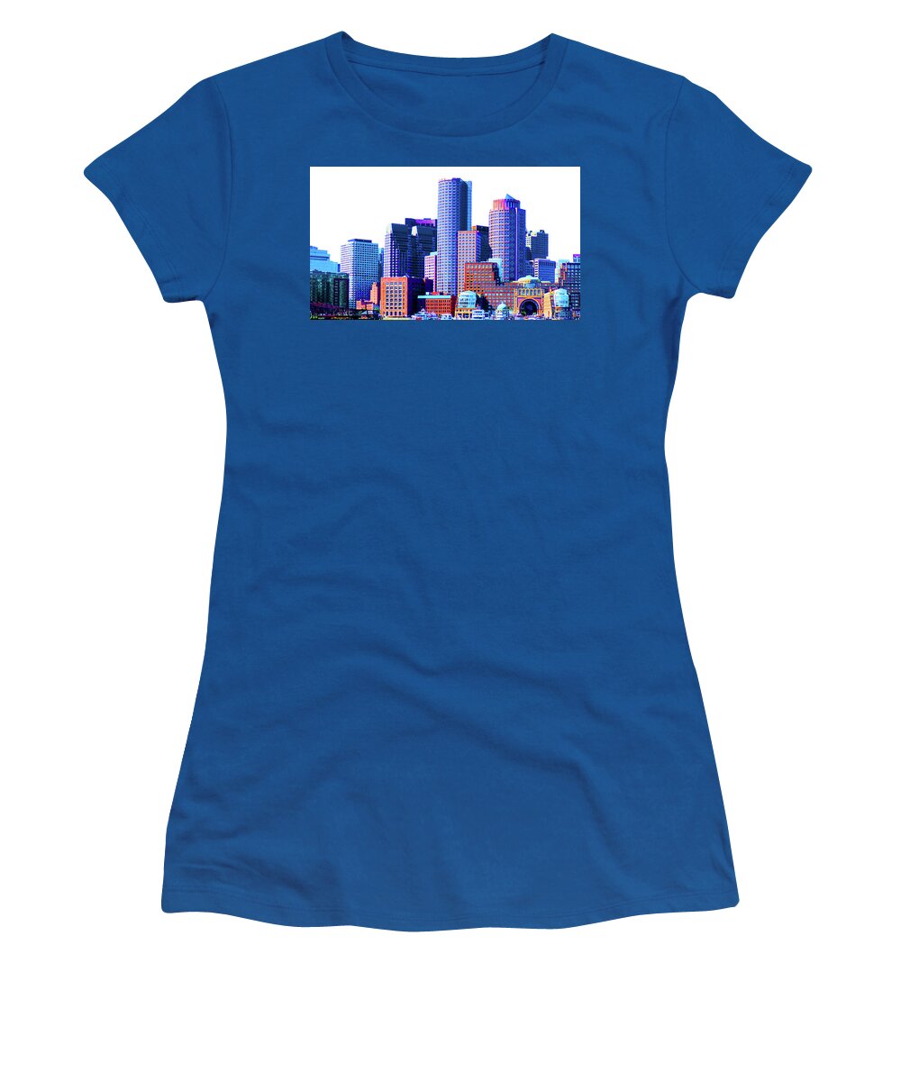 Landscape Women's T-Shirt featuring the mixed media Boston Pops No Background by Sharon Williams Eng