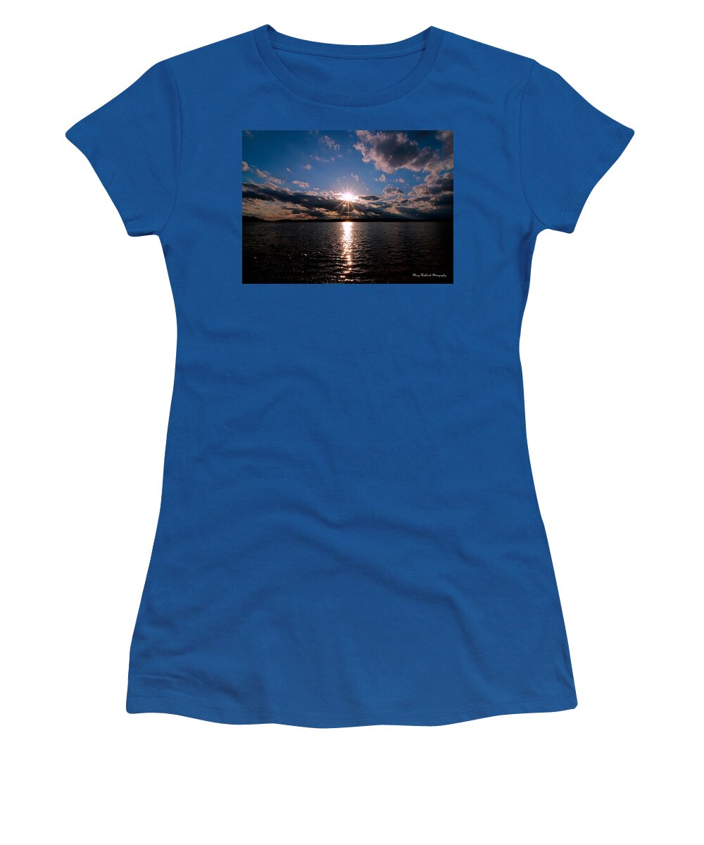 Sunset Women's T-Shirt featuring the photograph Brilliant Sun by Mary Walchuck