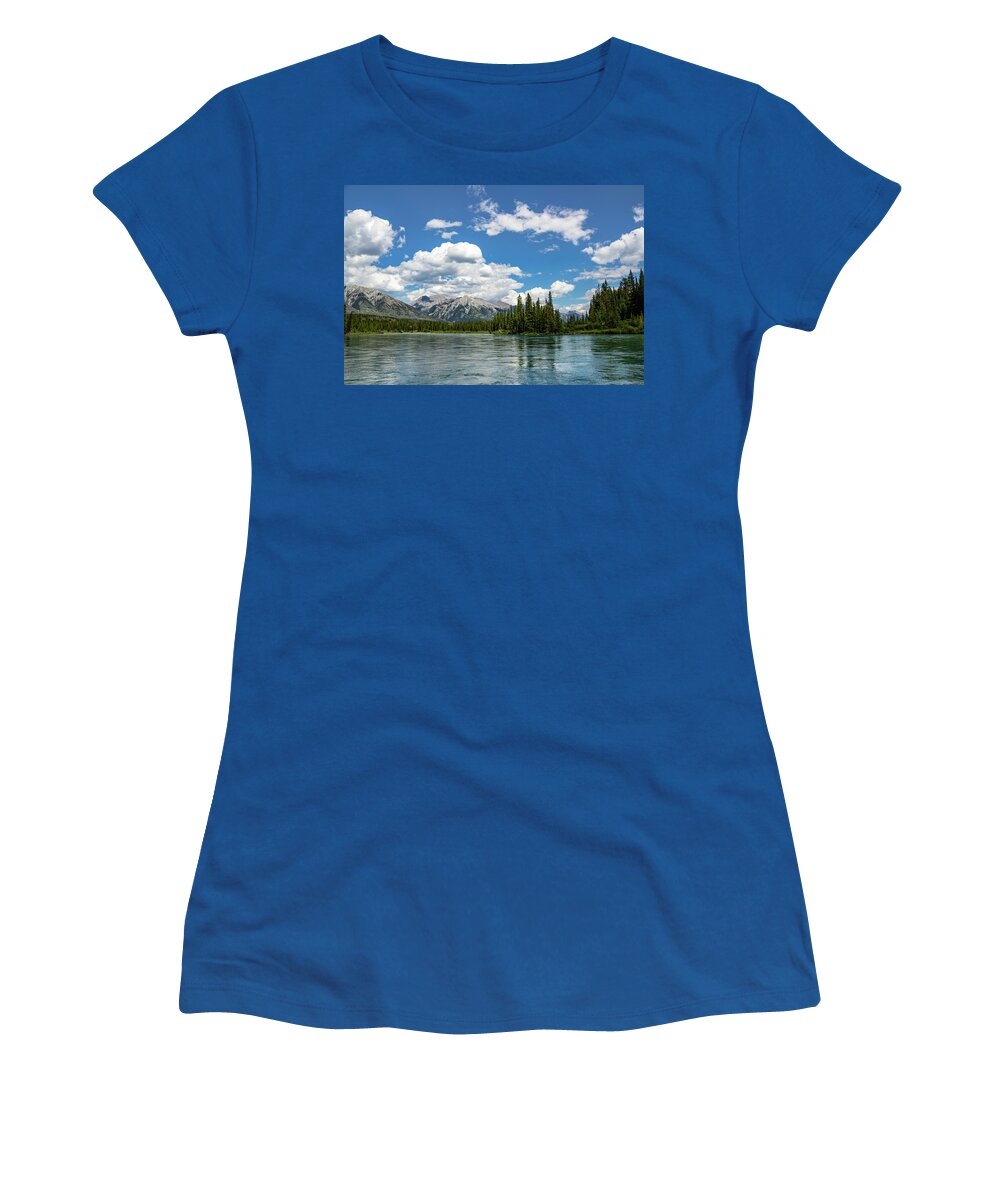 Mountains Women's T-Shirt featuring the photograph Canadian Rocky Mountain View 2 by Cindy Robinson