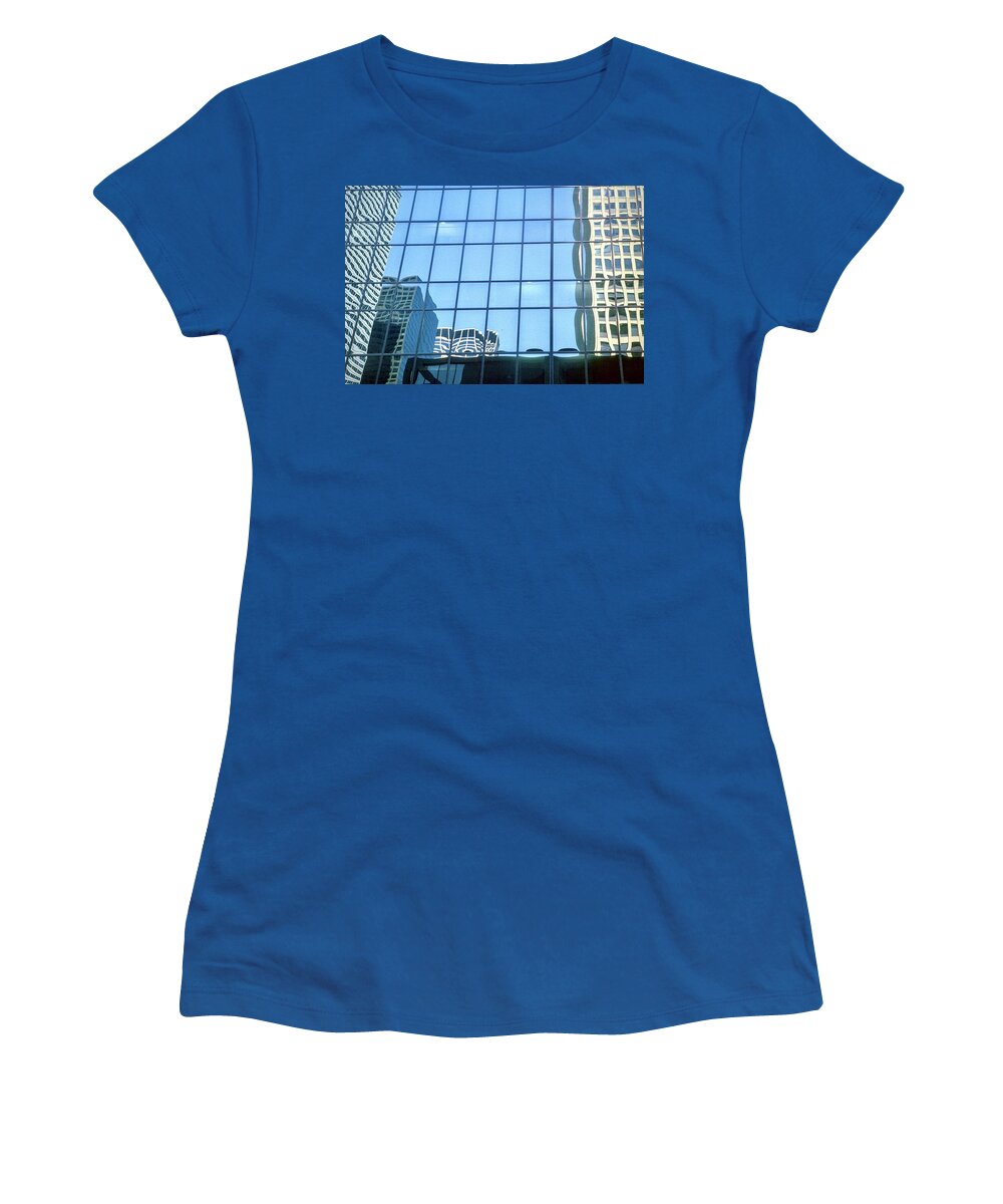  Women's T-Shirt featuring the photograph Chicago Reflections by Gordon James