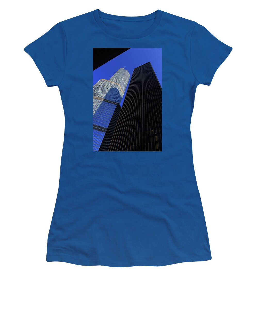 America Women's T-Shirt featuring the photograph Chicago Skyscrapers 2012 #3 by Frank Romeo