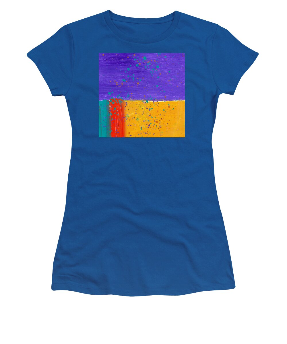 Color Blocksday 52 Women's T-Shirt featuring the painting Color Blocks by Bill Tomsa