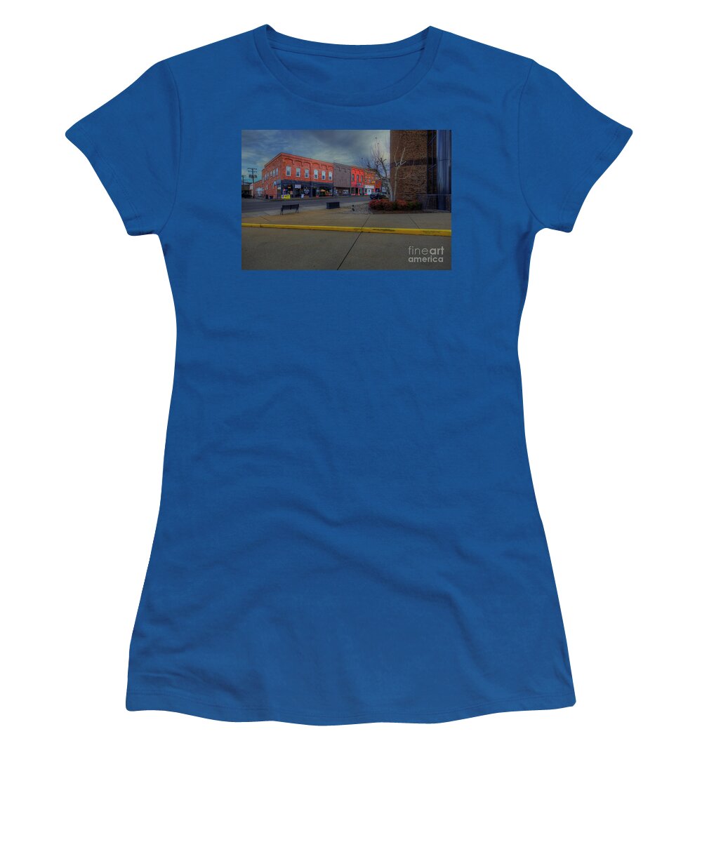 Travel Women's T-Shirt featuring the photograph Corner of Lafayette and Main by Larry Braun