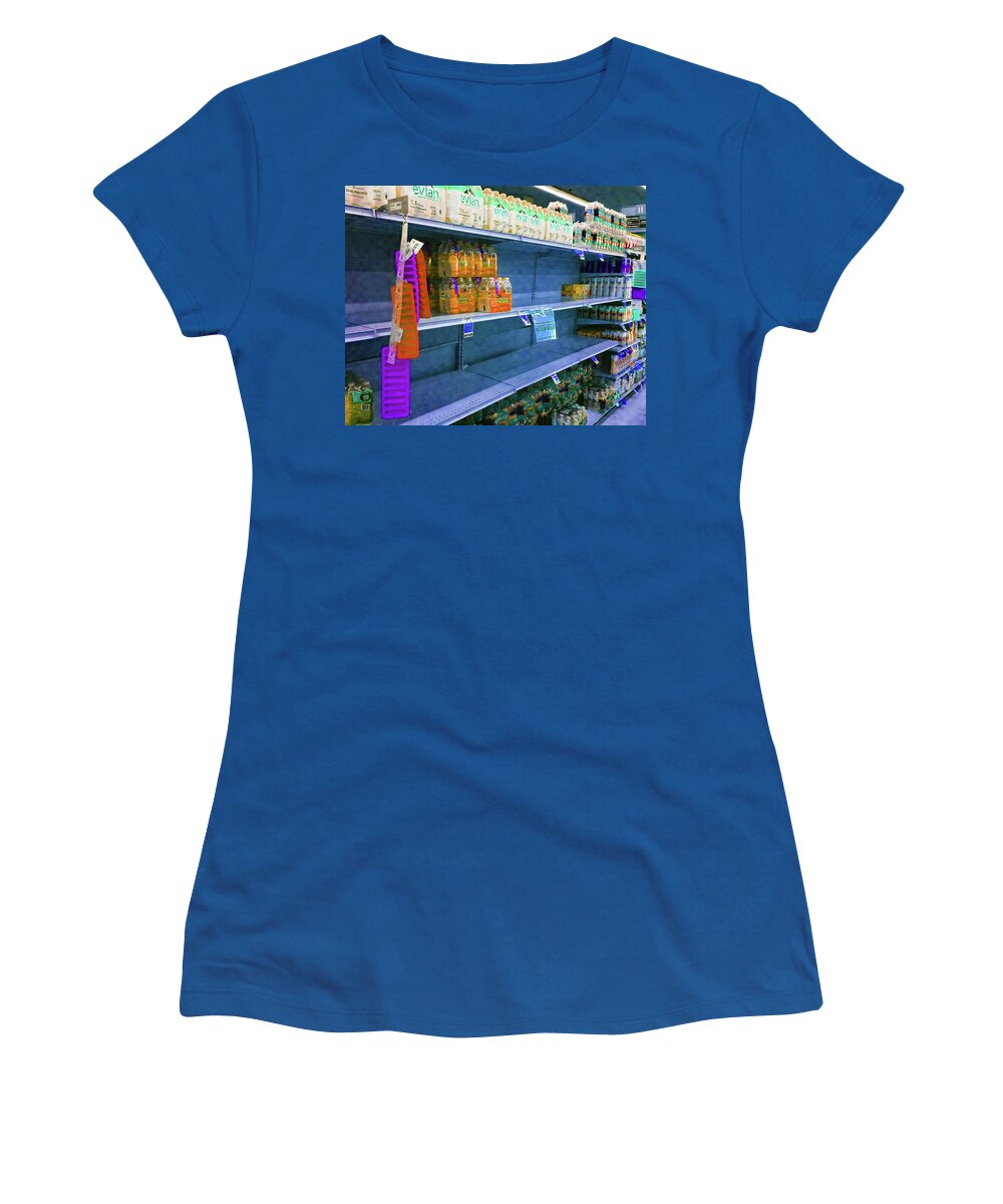 Coronavirus Women's T-Shirt featuring the photograph Coronavirus Rationing by Andrew Lawrence