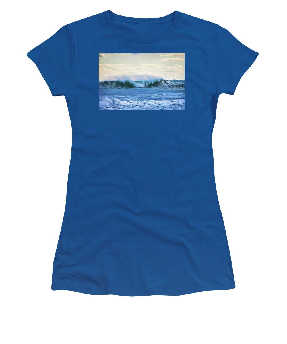 Seascape Women's T-Shirt featuring the photograph Crashing Wave - Rye, NH by Deb Bryce