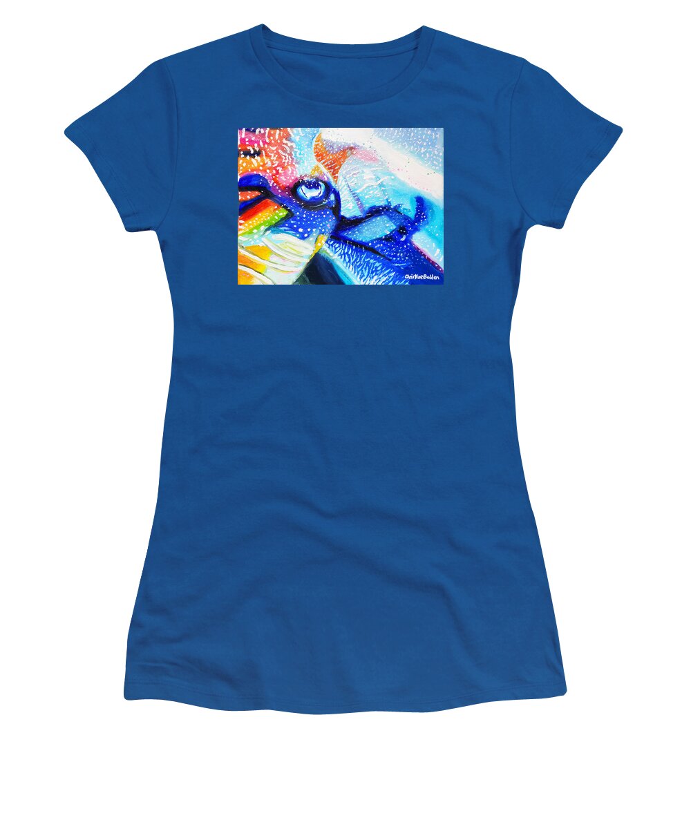 Abstract Women's T-Shirt featuring the painting Cuttlefish by Christine Bolden