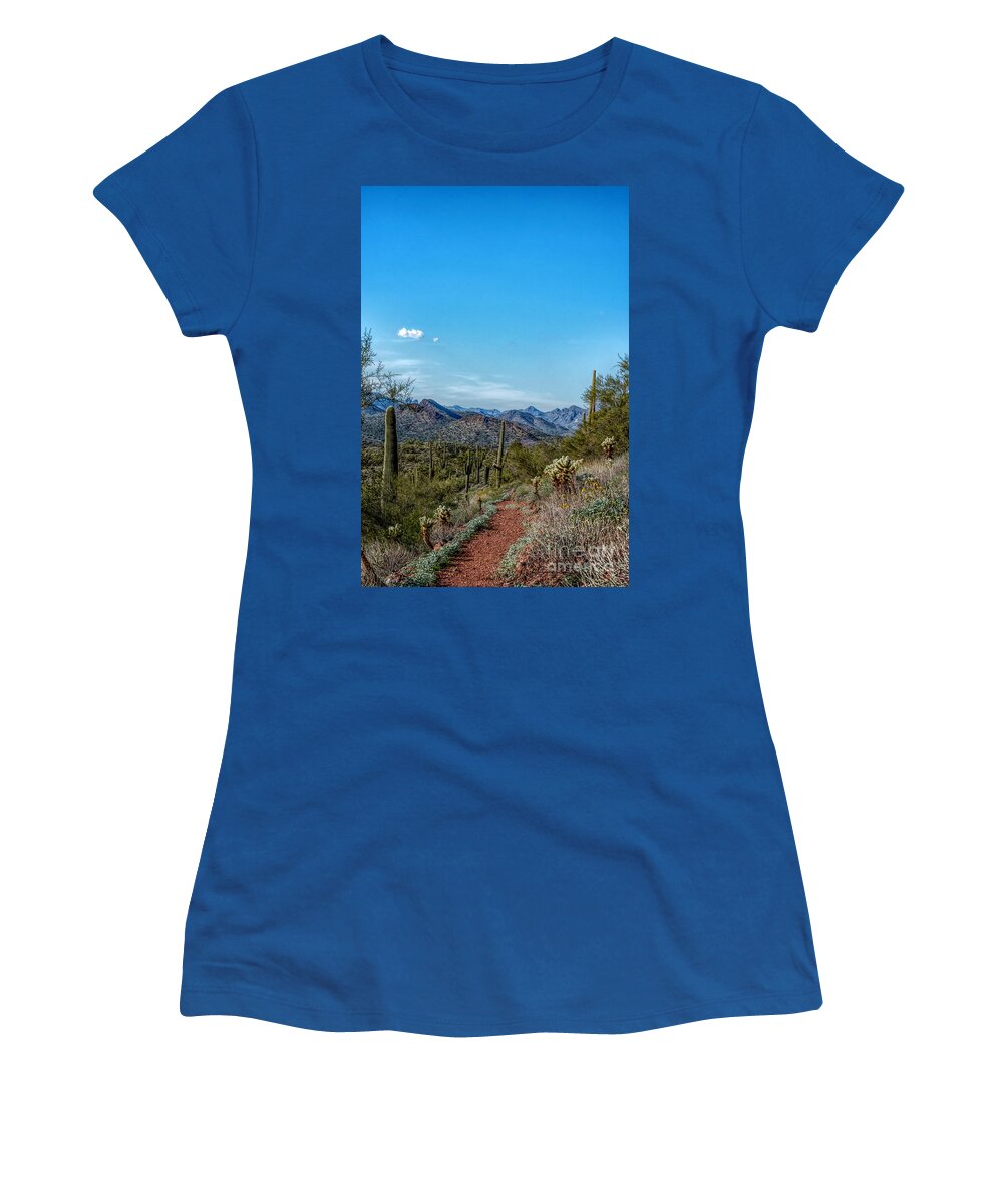 Desert Women's T-Shirt featuring the photograph Desert Pathway by Pamela Dunn-Parrish