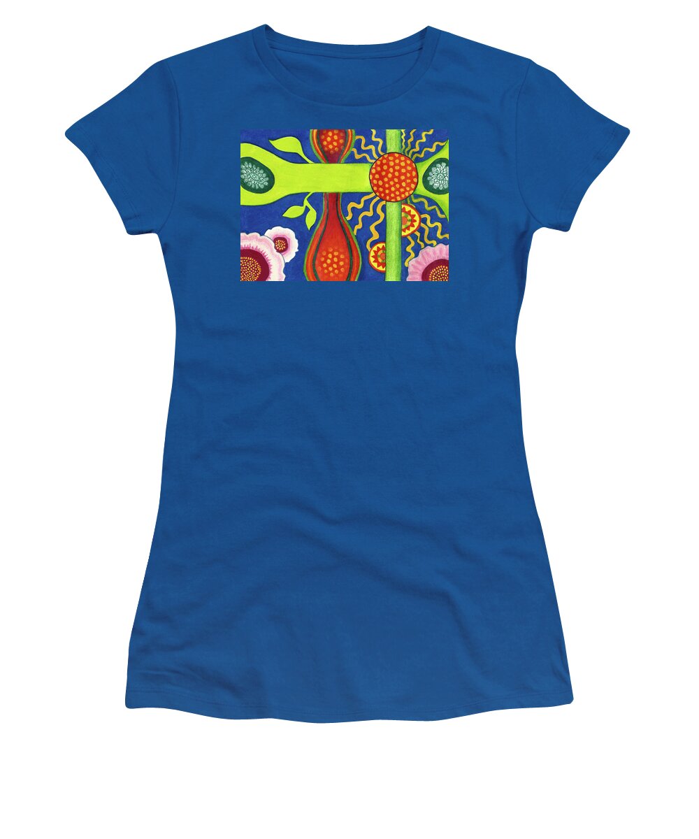Abstract Women's T-Shirt featuring the drawing Design 4 by Lorena Cassady