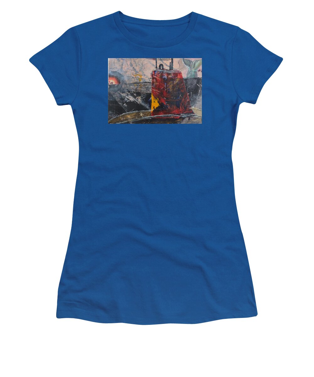 Mixed Media Women's T-Shirt featuring the mixed media Dive Dive by Suzanne Berthier