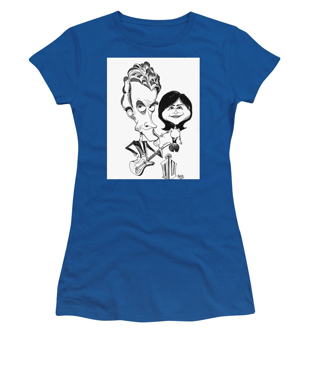 Doctor Women's T-Shirt featuring the drawing Doctor Who and Clara by Michael Hopkins