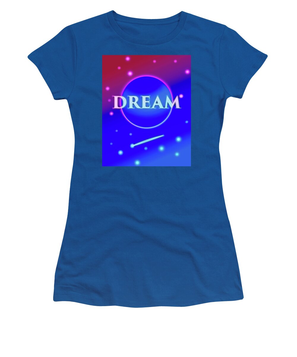 Dream Glowing Sky Women's T-Shirt featuring the digital art Dream Glowing Sky by Dan Sproul